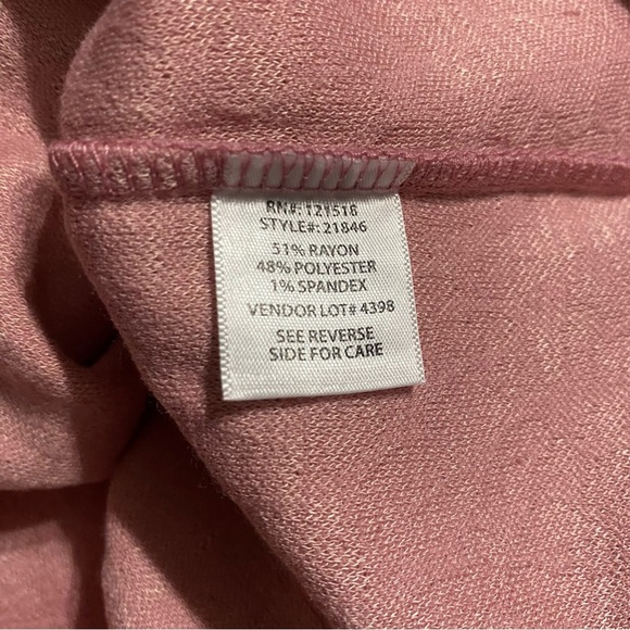 NWT National Pink Printed Cowl Neck 3/4 Sleeve Sweater - Picture 5 of 5